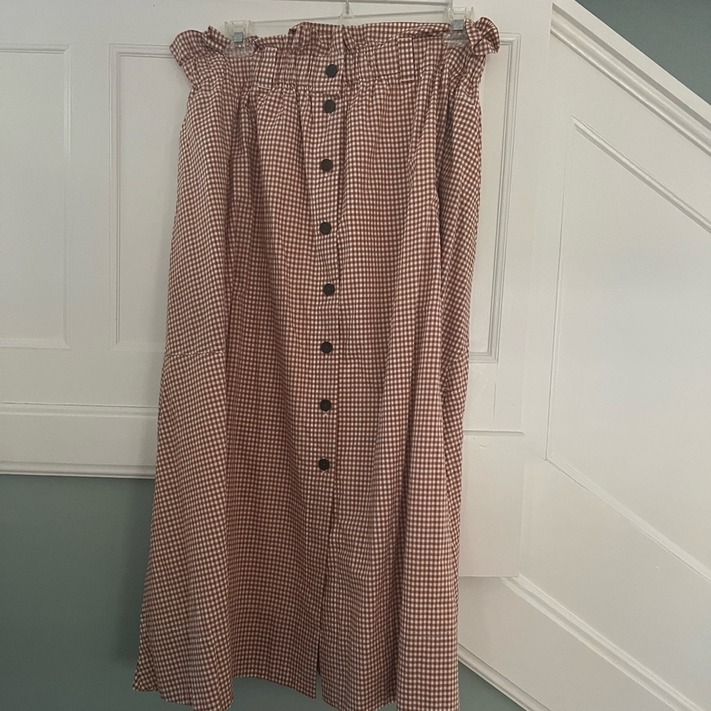 Everlane Checkered Maxi Skirt